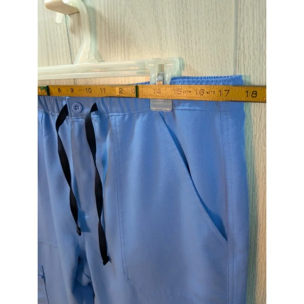 Figs Scrub Pants Men's Large Blue Cairo Cargo Classic Fit Straight Leg Pockets